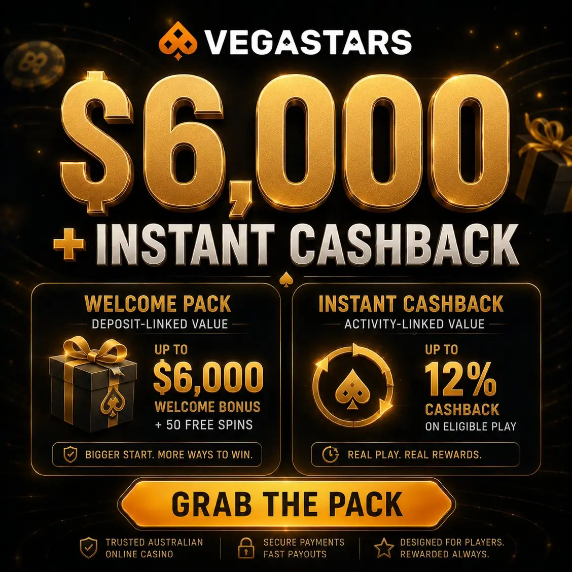 vegastars-au-bonus-6000-welcome-pack-instant-cashback